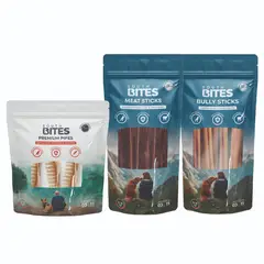 SOUTH BITES SPA - Pack Snack 1 Bully sticks + 1 Meat sticks + 1 Premium Pipes