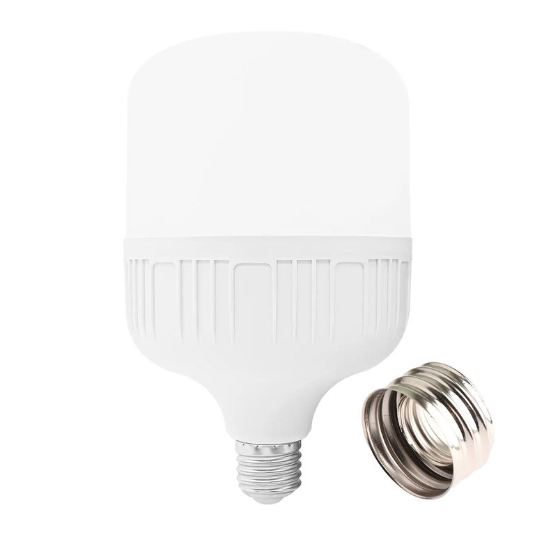 Ampolleta Industrial con Adaptador E27-E40 60w Luz Fría