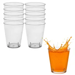 GENERICO - Set 50 Vasos Acrilico 200ml Postre 7oz Acrilico Desechable