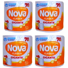 NOVA - Clasica Gigante 70 Metros Pack 4 Rollos