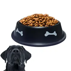 GENERICO - Bowl inoxidable Comida Perro 30 cm Negro