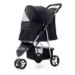 ESHOPANGIE - Coche Para Mascota Plegable Y Lavable Raza Pequeña Mediana