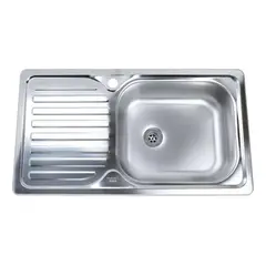 GENERICO - Lavaplatos Empotrado Simple 80x44 Inoxidable Izquierdo