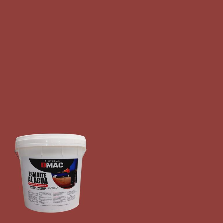 ESMALTE AL AGUA ROJO COLONIAL SEMIBRILLO TINETA 4G BMAC