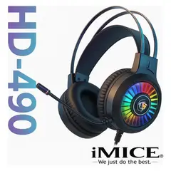 IMICE - Audífonos Con Micrófono Gamer Apedra Hd-490 Usb Con Luz Rgb