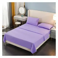 GENERICO - Juego de Sábanas 2 Plazas Unicolor 144 Hilos - Varios Colores.