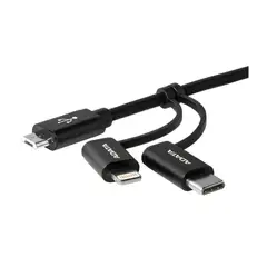 ADATA - Cable De Carga 3 En 1 USB Negro
