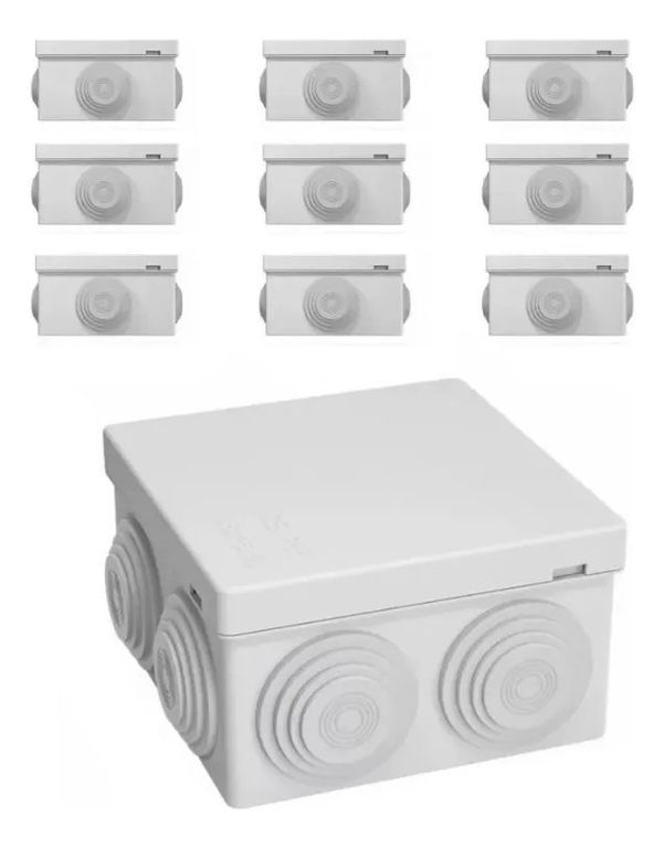 10pcs Cajas Estancas Ip55 Para Conexiones En Exterior Cctv