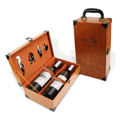 Kuangye Caja Para Vinos Maleta De Cuero Regalo Con