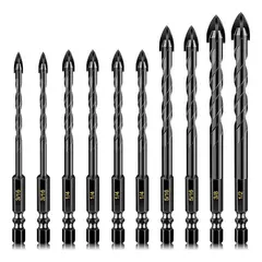 KUANGYE - 10pcs Broca Punta Flecha Doble Ceramica Vidrio Porcelanato