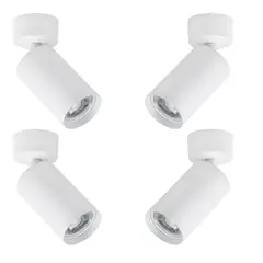 MEGABRIGHT - 4 Focos Aplique Sobrepuesto Dirigible Blanco 7W Luz Neutra