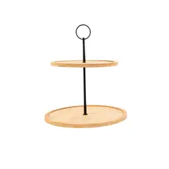 5FIVE - Soporte Para Postres 2 Niveles Bambu 25 cm