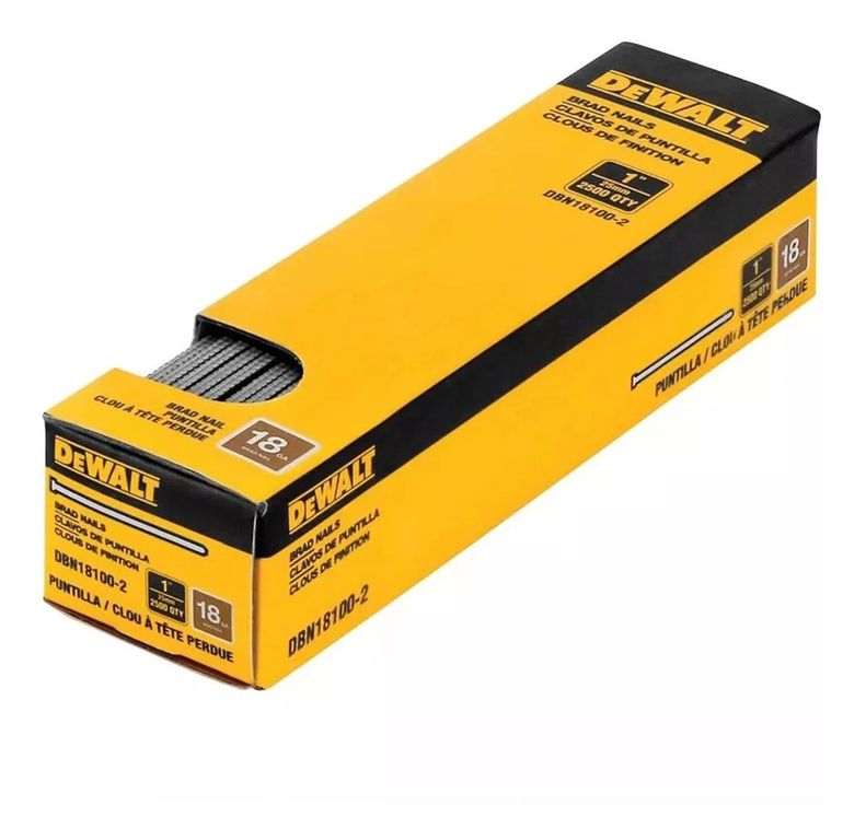 Caja De 2500 Clavos De Puntilla 18ga 1 Dbn18100-2 Eo