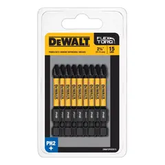 DEWALT - Puntas De Impacto Ph2 Flextorq Pack 15un 2 1/4 E.o