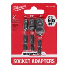 MILWAUKEE - Set 3 Adaptadores Para Dados Shockwave.- E.o