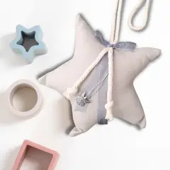 LAFANTINA - CUNERO ESTRELLA GRIS REGALO RELIGIOSO PARA BAUTIZO Y NACIMIENTO BEBÉ