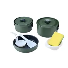 TERRA FORCE - SET OLLAS ALUMINIO CAMPING 3 PIEZAS