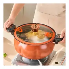 GENERICO - Olla De Micro Presión Para Cocina Antiadherente 7lt Naranja
