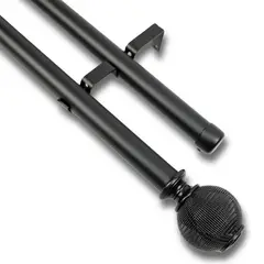 GUIZA - Barras De Cortina 25mm Extensibles Metálicas 120-210 Cm