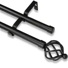 GUIZA - Barras De Cortina 19mm Extensibles Metálicas 120-210 Cm