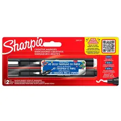 SHARPIE - Marcador Acrílico Punta Bala 2u (Blanco y Negro)