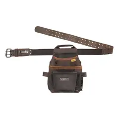 DEWALT - Cinturón Porta Herramienta 12 Bolsillos De Cuero Dewalt.-e.o