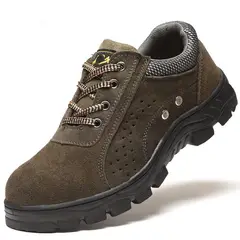 BLWOENS - Zapatos de trabajo de Seguridad para hombres - Café