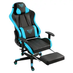 VIDITA - Silla Gamer Premium ES900 Reclinable 180° Reposabrazos 2D - Celeste