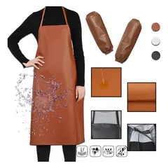 EDWINAYY - Ropa De Trabajo Impermeable Delantal Delantales Cocina