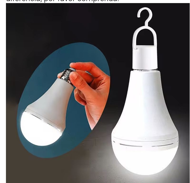 Ampolleta LED Recargable Luz de emergencia LED 12W UNIDAD