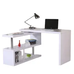 DETODOYMAS - Escritorio moderno en L 1405075cm Chic Home - Blanco