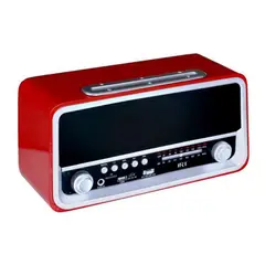 IRT - Radio Bluetooth Portátil Retro Usb Am Fm Rojo Fx - Rojo