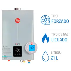 RHEEM - Calefont 21 L Gas Licuado T. Forzado con Control digital