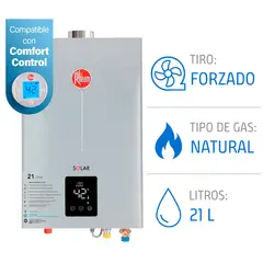 RHEEM - Calefont 21 L Gas Natural T. Forzado con Control digital