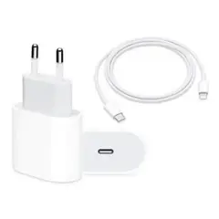 APPLE - Cargador 20w Carga Rápida + Cable Usb-C A Lightning 1 mt