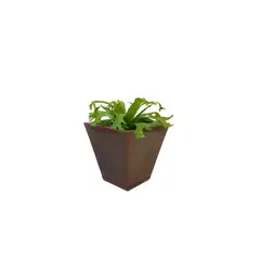 GENERICO - MACETERO FLORIDIS CAFE EFECTO MARMOL ZURIQUE 34CM ALTO CON PLATO