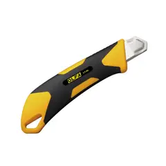 OLFA - Cuchillo Industrial con Incrustación Antideslizante Agujero de Enganche y Seguro Automático