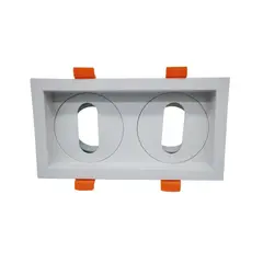 LED STUDIO - PORTA GU10 RECTANGULAR DOBLE ÁNGULO NO APMPOLLETA