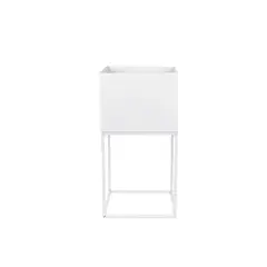 DAY - Macetero Metal 28 X 28 X 55 cm - Blanco
