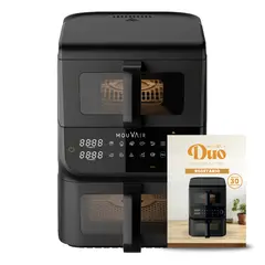 MOUVAIR - Freidora de Aire Duo 10 L Vertical Doble Cesta