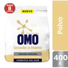 OMO - Detergente En Polvo Concentrado Lavado A Mano 400 Gr