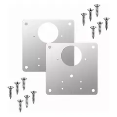 GENERICO - Par De Placas Reparación Bisagra Puerta Armario Mueble