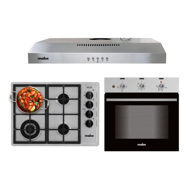 Kit Campana Extractora +Encimera a Gas +Horno Eléctrico Mabe.