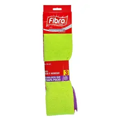 FIBRO - Paños Microfibra x3 Unidades