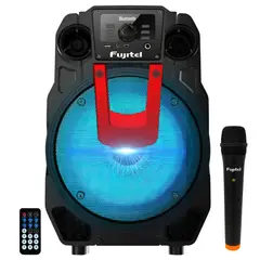 FUJITEL - Parlante Karaoke con Micrófono inalámbrico BT8L Recargable