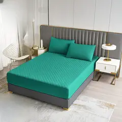 GENERICO - Cubre colchon 100% Impermeable 2 plazas Turquesa