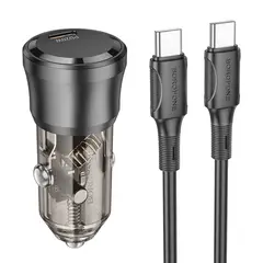 BORO - Cargador De Auto 20W Y Cable Compatible USB-C Borofone BZ24