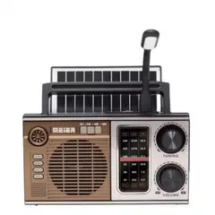MUNDO MAGIA - Radio Vintage Estilo Antiguo Panel Solar + Luz + Aux + Usb C