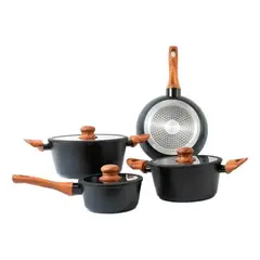 KEEP - Bateria De Cocina Ollas 7 Piezas Antiadherente Granito
