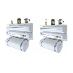 OFERTABKN - Pack X2 Portarrollo Dispensador Toalla Nova Triple Cocina Alusa